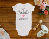 Custom Name & Date Announcement Onesie©/Bodysuit